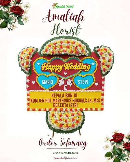 Papan Bunga Pernikahan Buniwah